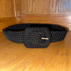 Black Woven Braided Belt Chunky Size XS Small